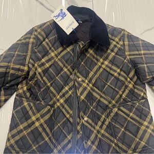 Green Burberry Quilted Jacket Small